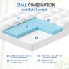 Dual Layer 3 Inch Memory Foam Mattress Topper Queen Size, 2 Inch Cooling Gel Memory Foam Plus 1 Inch Pillow Top Mattress Pad Cover, with 8-21 Inch Deep Pocket view 2