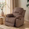 Caberryne Recliner Chair for Living Room Furniture,Linen Fabric Brown Reclining Chair Manual Recliner Sofa Couch Recliner Single Sofa for Living Room(A-Linen Fabric Brown) view 1