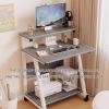 Standup Desk, Small Desk with Stand, Desk, Study Writing Desk, Modern Simple Style Desk for Home Office, Standing Desk(Gray+Black,31.5in/80cm) view 3
