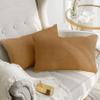 A1 Home Collections Down Alternative Throw Insert, Ready to Use Pillow Pack of 2, 12"x20", Mocha view 3