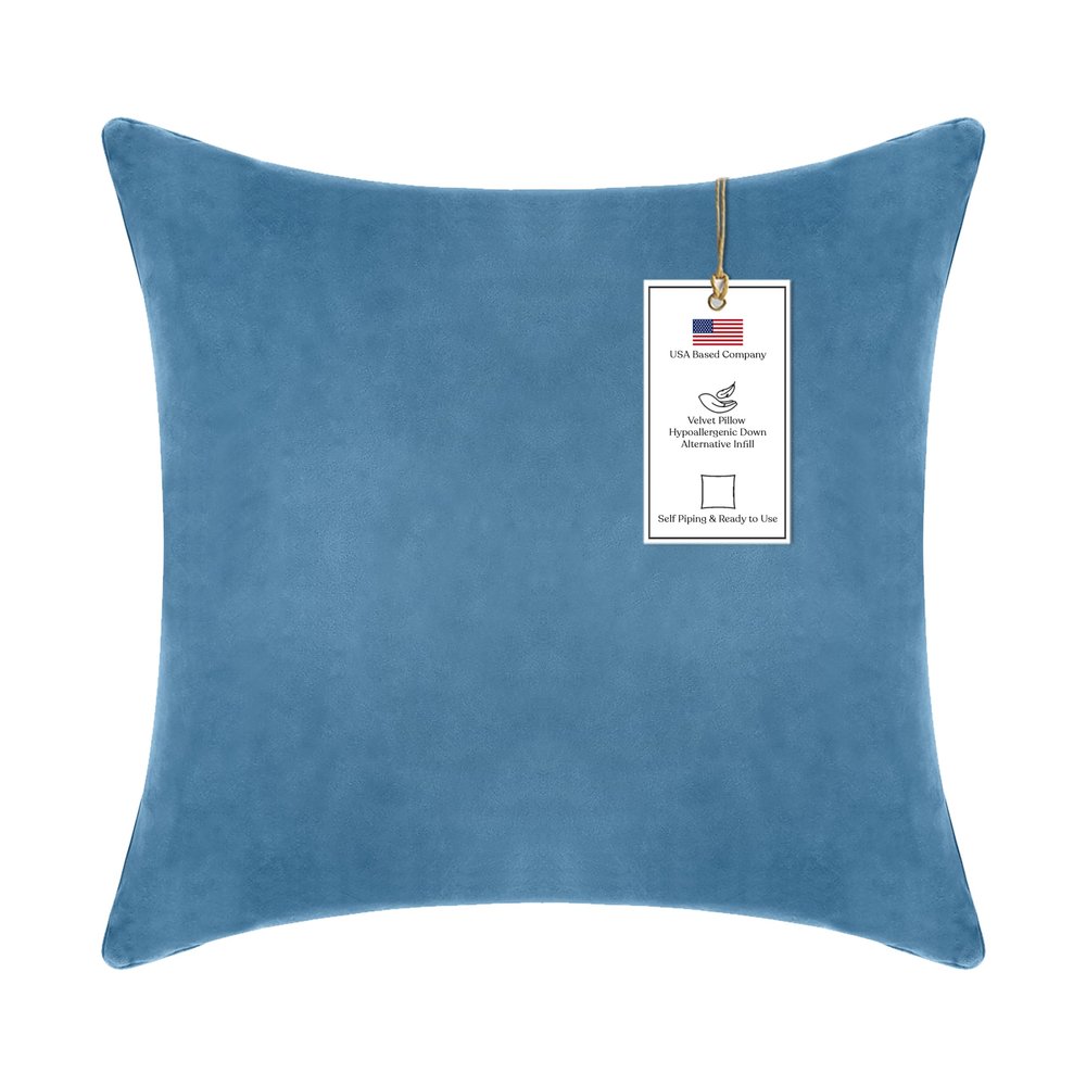 A1 Home Collections Down Alternative Throw, Pillow Insert Pack of 1, 24"x24", Navy Blue