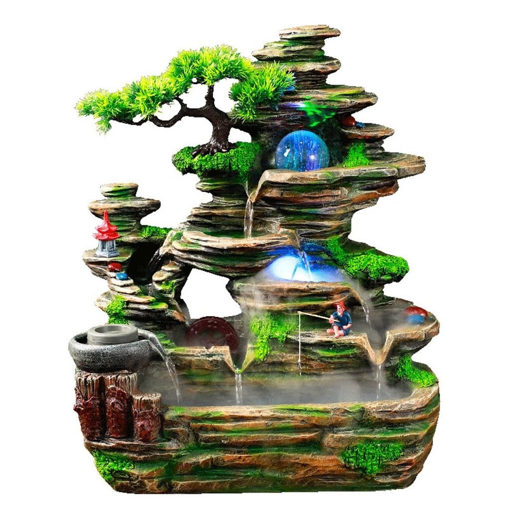 House Decorative Items Tabletop Fountain Rockery Flowing Water Fountain Ornaments Living Room Interior Decoration Fish Tank Tabletop Waterfall Fountain