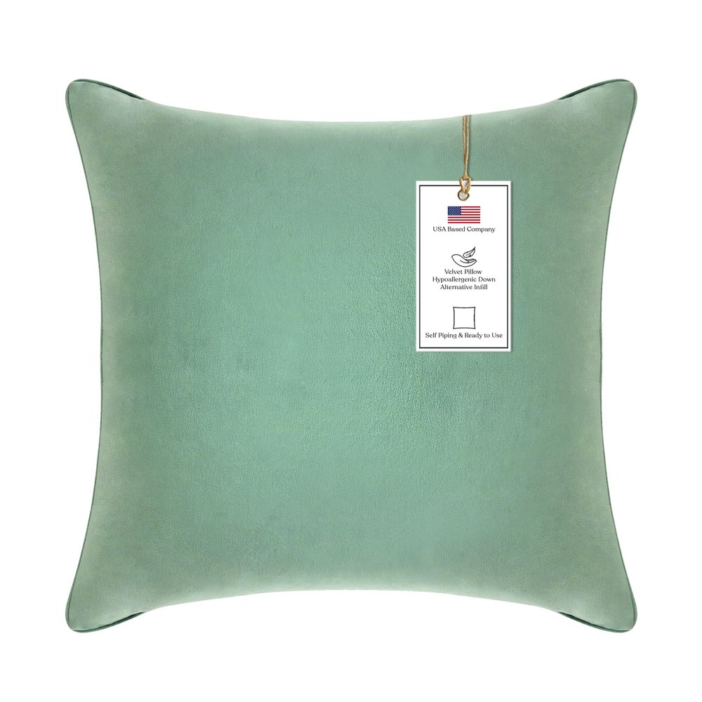 A1 Home Collections Down Alternative Throw, Pillow Insert Pack of 1, 22"x22", Como Green