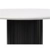 Acme Furniture Jaramillo Engineering Round Marble Dining Table in White/Black view 4