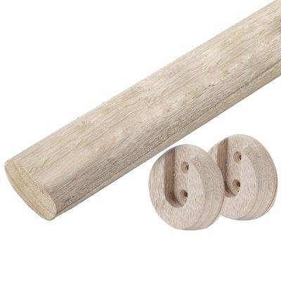 closet rods for hanging clothes Clothing Store/Bedroom Wardrobe Closet Rod Wooden, 10-47 In Custom Cut Closet Rods for Hanging Clothes, Heavy Duty Complete Closet Rod Kit ( Color : B , Size : 10in/25.