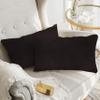 A1 Home Collections A1HC Throw Pillows, Down Alternative Filled Ready to Use Decorative Throw Pillows, Pack of 2, Smoky Black - 12"x20" view 3