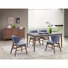 Acme Furniture Bevis Rectangular Wood Dining Table in Stone/Walnut view 2