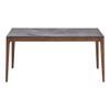 Acme Furniture Bevis Rectangular Wood Dining Table in Stone/Walnut view 4