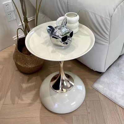 Accent Side Table, Side Table, Sofa Side End Table, Waterproof Metal Structure, Great for Living Room, Bedroom, Indoor & Outdoor (Color : A)