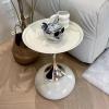 Accent Side Table, Side Table, Sofa Side End Table, Waterproof Metal Structure, Great for Living Room, Bedroom, Indoor & Outdoor (Color : A) view 1