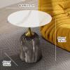 Accent Side Table, Side Table, Sofa Side End Table, Waterproof Metal Structure, Great for Living Room, Bedroom, Indoor & Outdoor (Color : A) view 2