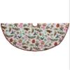 Kurt Adler 50-Inch White Velvet Multi-Printed Tree Skirt view 1