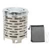 Pilipane Portable Stainless Steel Camping Heater Cover, for Long-Lasting Tent Heating Solution with Safe Vent Design view 1