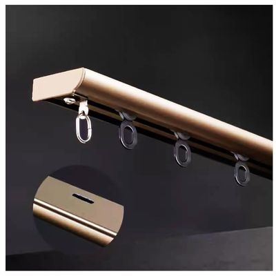 5 9 13 17 21 25 29 33 39 Ft Aluminum Curtain Track Rail, Sliding Ceiling Mount Room Divider Curtain Tracks And Fittings For RV Shower Hotel Privacy (Color : Gold, Size : 6ft/183cm)