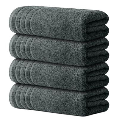Avalon Towels Bath Towels Set of 4, Size 30 x 60 Inches, Highly Soft and Absorbent, Quick Drying, Lightweight, Perfect for Daily Use