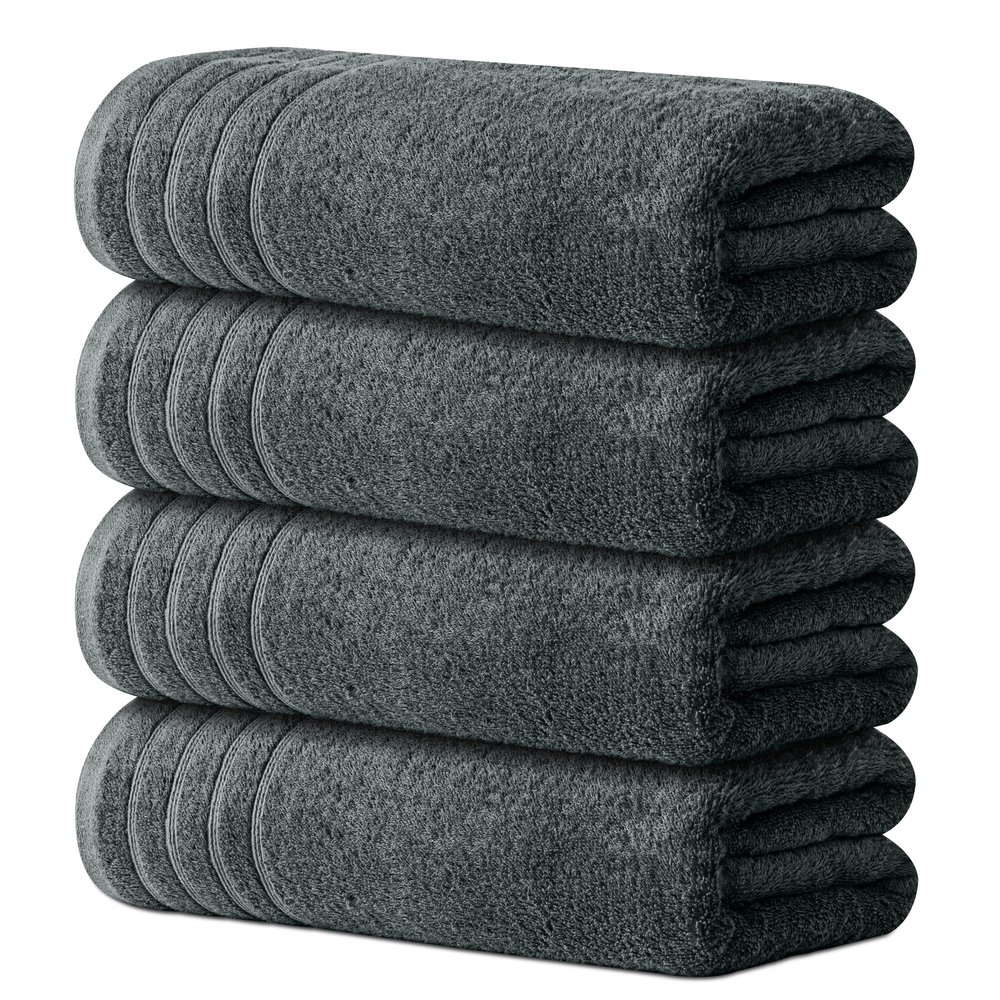 Avalon Towels Bath Towels Set of 4, Size 30 x 60 Inches, Highly Soft and Absorbent, Quick Drying, Lightweight, Perfect for Daily Use
