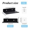 AHANDMAKER 2Pcs Metal Floating Shelves for Wall, 7.87x3.9 Black Metal Wall Shelves, Small Collectibles Organizers, Universal Shelves for Kitchen Bedroom Living Room Makeup Figures Collection Display view 3