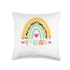 Cute Fourth Grade Teacher Appreciation Teacher Rainbow 4th Grade Teaching Throw Pillow, 16x16, Multicolor view 1