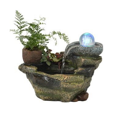 DIPSTICK Office Fountain Simple and Modern Rockery, Flowing Water, Living Room, Indoor Office, Home, Desktop Fountain Decorations Water Fountain Decor (Color : A)