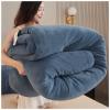 ZTGL Fluffy Duvet, Winter Milk Velvet Quilt, Double-Sided Plush Comforter Core, Thickened Blanket Bedding, Warm Quilted Comforter, with Quilt Corner Buckle,Dark Blue,150x200cm(2.5kg) view 1