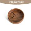 Bamxzoo Round Wooden Dessert Plates 6"(Set of 2)-100% Natural Walnut Wood Appetizer Platter for Serving Snacks and Food-Decorative Small Serving Plates for Cheese, Charcuterie and Sandwiches view 3