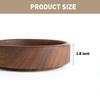 Bamxzoo Round Wooden Dessert Plates 6"(Set of 2)-100% Natural Walnut Wood Appetizer Platter for Serving Snacks and Food-Decorative Small Serving Plates for Cheese, Charcuterie and Sandwiches view 4