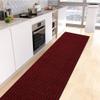 LITA Customized Size 2ft~82ft Runner Rug Indoor Outdoor Rug Utility Carpet Runner, Area Rugs with Non-Slip Rubber Backing for Hallway Kitchen Balcony Garage Stair Laundry, Christmas Red, 3' x 71' view 2