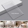 Acrylic End Table, C Shaped Sofa Side Table, Small Coffee Table for Living Room, Bedside Table for Bedroom view 3