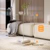 Acrylic End Table, C Shaped Sofa Side Table, Small Coffee Table for Living Room, Bedside Table for Bedroom view 4