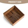 Bamxzoo Versatile Walnut Wood Storage Box With Lid for Organization(5x5x1.8)-100% Natural & Durable Organizer Bin-Single Storage Clean Ergonomic Design view 3
