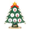 BEIJIALY Wooden Christmas Tree Tabletop Decoration, Holiday Tree Centerpiece, Desktop Christmas Tree with Mini Ornaments for Tabletop Decoration Ornament(Green) view 1