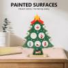 BEIJIALY Wooden Christmas Tree Tabletop Decoration, Holiday Tree Centerpiece, Desktop Christmas Tree with Mini Ornaments for Tabletop Decoration Ornament(Green) view 2