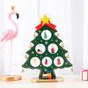 BEIJIALY Wooden Christmas Tree Tabletop Decoration, Holiday Tree Centerpiece, Desktop Christmas Tree with Mini Ornaments for Tabletop Decoration Ornament(Green) view 3