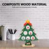 BEIJIALY Wooden Christmas Tree Tabletop Decoration, Holiday Tree Centerpiece, Desktop Christmas Tree with Mini Ornaments for Tabletop Decoration Ornament(Green) view 4