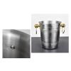 ice cube bucket Ice Bucket, Polished Stainless Steel Metal Bucket With Golden Carry Handles, Wine Bucket Chiller, Beverage Tub for Parities, Picnics, Camping, Outdoor Bar Use, Silver ice buckets for b view 3