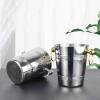 ice cube bucket Ice Bucket, Polished Stainless Steel Metal Bucket With Golden Carry Handles, Wine Bucket Chiller, Beverage Tub for Parities, Picnics, Camping, Outdoor Bar Use, Silver ice buckets for b view 4