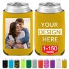 Custom Beer Can Coolers Personalized Can Cooler Huggie Sleeve Customize Soft Drink Coolies Collapsible Insulators Bulk for 12 oz 16 oz Beverage Soda Cans Cover Quality Neoprene Bottle Cooler 1-150pcs view 1
