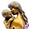 Bronze Mother & Child Statue W/Semi-Precious Amethyst Stone by Jose Luis Spain view 4