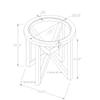 22" Round Black Coffee Tables for Living Room, Glass Coffee Tables for Small Space Simple Modern Center Table, Modern Tempered Glass Smooth Glass Tea Table End Table(22''Round) view 2