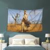 KOSPOGO Cute Kangaroo And Hippo Tapestry Wall Hanging 60x40 Inch Bedroom Living Room Home Party Banner Decoration Tapestries view 3