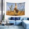 KOSPOGO Cute Kangaroo And Hippo Tapestry Wall Hanging 60x40 Inch Bedroom Living Room Home Party Banner Decoration Tapestries view 4