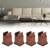 Gavigain 4Pcs Heavy Duty Furniture Pads,Tunable Furniture Risers with Screw Clamp Rubber Bed Couch Risers for Heavy Duty Furniture (Brown) view 1