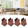 Gavigain 4Pcs Heavy Duty Furniture Pads,Tunable Furniture Risers with Screw Clamp Rubber Bed Couch Risers for Heavy Duty Furniture (Brown) view 3