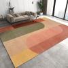 ERAYNA Vintage Mid Century Geometry Art Area Rugs, Brown Pink Green Yellow Soft Washable Carpet, Upholstery Rug with Non-Slip Backing for Kids Boys Girls Bedroom Living Room Dining Room 2ftx3ft view 1