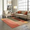 ERAYNA Vintage Mid Century Geometry Art Area Rugs, Brown Pink Green Yellow Soft Washable Carpet, Upholstery Rug with Non-Slip Backing for Kids Boys Girls Bedroom Living Room Dining Room 2ftx3ft view 3