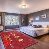 Chinese Style Red Koi Area Rugs, Hot Stamping Red Chinese Characters Soft Washable Carpet, Upholstery Rug with Non-Slip Backing for Kids Boys Girls Bedroom Living Room Dining Room Study 3ftx4ft view 3