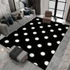 WILARE Area Rugs 3x4ft, Black and White Polka Dot Abstract Kids Rugs, Living Room Decor Rug, Non-Slip Large Area Easy to Clean for Kids Boys Girls Bedroom Game Room view 1