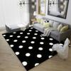 WILARE Area Rugs 3x4ft, Black and White Polka Dot Abstract Kids Rugs, Living Room Decor Rug, Non-Slip Large Area Easy to Clean for Kids Boys Girls Bedroom Game Room view 3