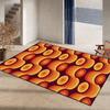 Large Area Rugs 8x10ft, 70's Retro Seamless Pattern Living Room Rug, Material Illustration Indoor Decor Carpet, Non-Slip Large Area Easy to Clean for Kids Boys Girls Game Room Tea Table Sofa view 2