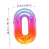 OKUMEYR 10pcs Jelly Color Aluminum Foil Number Balloons for First Birthday Party Decorations Festival Photo Props and Bright Colors Includes Numbers view 2